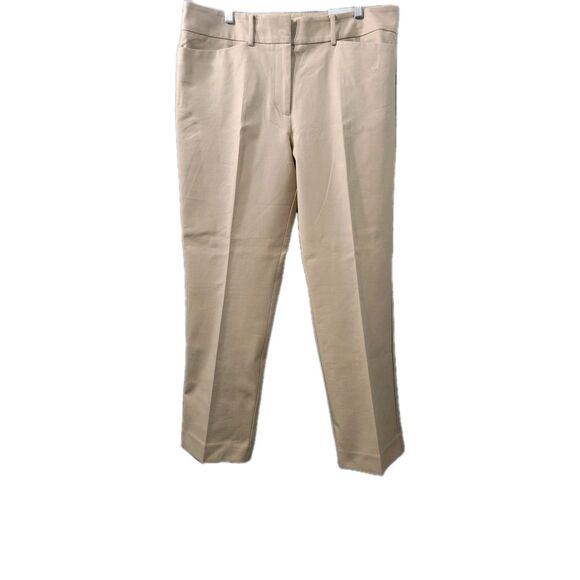 ANN TAYLOR The Ankle Pant Mid Rise Brown Light Slim leg  Size 12 - Picture 2 of 11